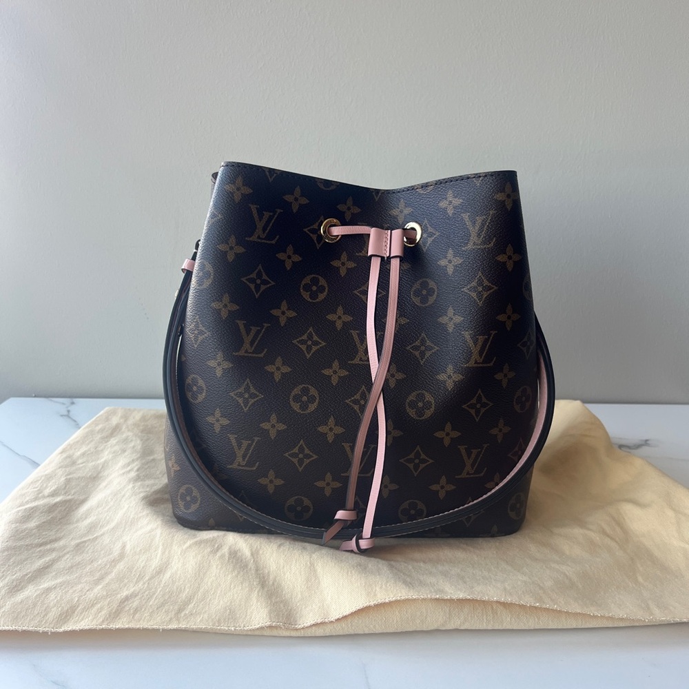 Louis Vuitton Monogram Brown and Pink Shoulder Bag